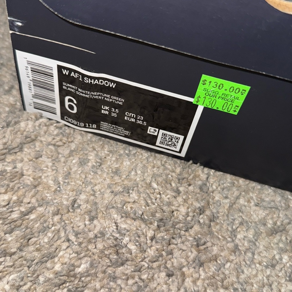 Air Force 1 SHADOW Summit White/ Neptune Green - Picture 2 of 8